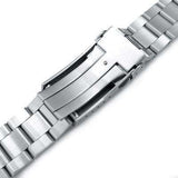 20mm Super 3D Oyster 316L Stainless Steel Watch Bracelet for Seiko Mechanical Automatic SARB033, V-Clasp, Brushed