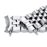 20mm ANGUS Jubilee 316L Stainless Steel Watch Bracelet for Seiko SARB035, Brushed, V-Clasp