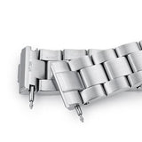20mm Super 3D Oyster 316L Stainless Steel Watch Bracelet for Seiko SBDC053 aka modern 62MAS, V-Clasp, Brushed