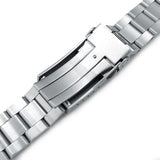 20mm Super 3D Oyster 316L Stainless Steel Watch Bracelet for Seiko SBDC053 aka modern 62MAS, V-Clasp, Brushed