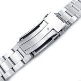 Strapcode Watch Bracelet 20mm Super-O Boyer 316L Stainless Steel Watch Band for Seiko SARB035, Brushed and Polished V-Clasp