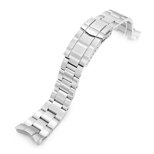 Strapcode Watch Bracelet 22mm Super 3D Oyster 316L Stainless Steel Watch Bracelet for Orient Triton, Brushed Submariner Clasp