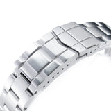 Strapcode Watch Bracelet 22mm Super 3D Oyster 316L Stainless Steel Watch Bracelet for Orient Triton, Brushed Submariner Clasp