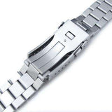 22mm Endmill 316L Stainless Steel Watch Bracelet for Seiko SKX007, Two Tone IP Gold, Submariner Clasp