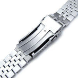 Strapcode Watch Bracelet 22mm Super 3D Jubilee 316L Stainless Steel Watch Bracelet for Seiko New Turtles SRPC49K1, Wetsuit Ratchet Buckle All Brushed PVD