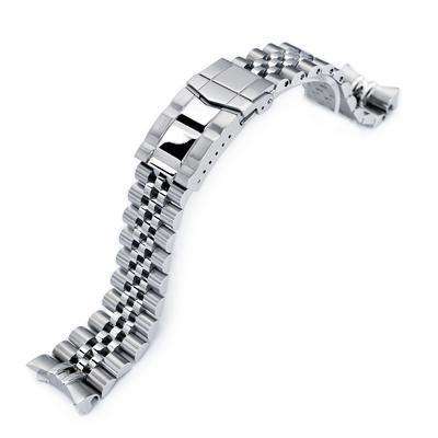 Strapcode Watch Bracelet 22mm Super 3D Jubilee 316L Stainless Steel Watch Band for Seiko SKX007, Brushed & Polished Submariner Clasp
