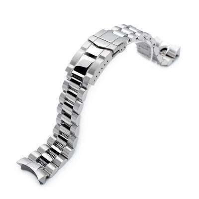 22mm Endmill 316L Stainless Steel Watch Bracelet for SEIKO Diver SKX007/009/011, Brushed & Polished Submariner Clasp