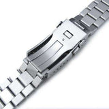 22mm Endmill 316L Stainless Steel Watch Bracelet Straight End, Brushed & Polished Submariner Clasp