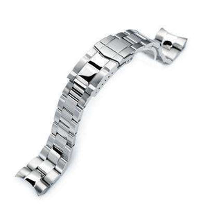 Strapcode Watch Bracelet 22mm Super Oyster 316L Stainless Steel Watch Band for Orient Mako II , Ray II, Brushed , Polished Submariner Clasp