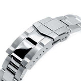 Strapcode Watch Bracelet 22mm Super Oyster 316L Stainless Steel Watch Band for Orient Mako II , Ray II, Brushed , Polished Submariner Clasp