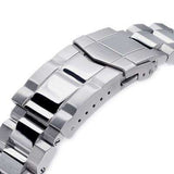 22mm Hexad Oyster 316L Stainless Steel Watch Band for Seiko Samurai SRPB51, Brushed & Polished Submariner Diver Clasp