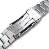 22mm Hexad Oyster 316L Stainless Steel Watch Band for Seiko Samurai SRPB51, Brushed & Polished Submariner Diver Clasp