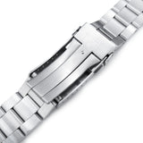 Strapcode Watch Bracelet 22mm Super-O Boyer 316L Stainless Steel Watch Bracelet for Orient Kamasu, Brushed with Polished Center SUB Clasp