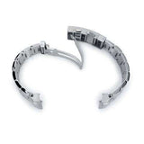 Strapcode Watch Bracelet 22mm Super 3D Oyster 316L Stainless Steel Watch Bracelet for Tudor Black Bay, Wetsuit Ratchet Buckle Brushed