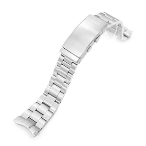 Strapcode Watch Bracelet 22mm Super 3D Oyster 316L Stainless Steel Watch Bracelet for Orient Triton, Brushed Wetsuit Ratchet Buckle