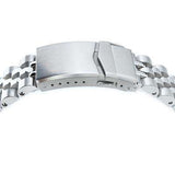 22mm ANGUS Jubilee 316L Stainless Steel Watch Bracelet for Seiko SKX007, Brushed/Polished, V-Clasp