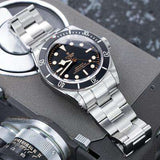 Strapcode Watch Bracelet 22mm Super 3D Oyster 316L Stainless Steel Watch Bracelet for Tudor Black Bay, V-Clasp Brushed