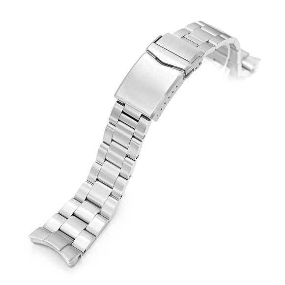Strapcode Watch Bracelet 22mm Super 3D Oyster 316L Stainless Steel Watch Bracelet for Orient Triton, Brushed V-Clasp