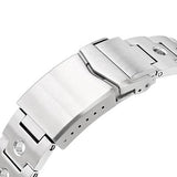 22mm Rollball 316L Stainless Steel Watch Bracelet for Seiko SKX007, Brushed V-Clasp