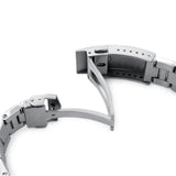 Strapcode Watch Bracelet 22mm Retro Razor 316L Stainless Steel Watch Bracelet for TUD BB 79230, Brushed V-Clasp