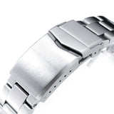 Strapcode Watch Bracelet 22mm Retro Razor 316L Stainless Steel Watch Bracelet for Seiko 6309-7040, Brushed V-Clasp