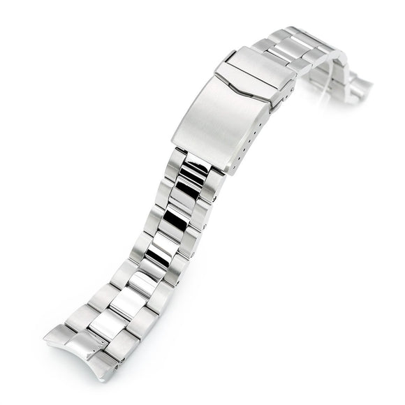 Strapcode Watch Bracelet 22mm Super 3D Oyster 316L Stainless Steel Watch Bracelet for Orient Triton, V-Clasp, Polished & Brushed