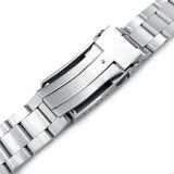 Strapcode Watch Bracelet 22mm Super 3D Oyster 316L Stainless Steel Watch Bracelet for Orient Triton, V-Clasp, Polished & Brushed