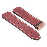 Strapsco DASSARI-Vintage-Leather-Strap-for-Hublot-Big-Bang-with-Rose-Gold-Clasp