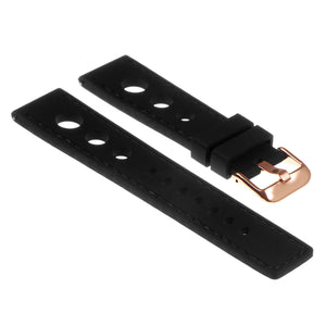 Rubber Rally Strap with Rose Gold Buckle - Quick Release