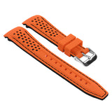 Strapsco Rubber Perforated Rally Strap with Curved Ends