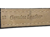 Premier Alligator Grain Watch Strap Padded Colour Stitched Black Calf Leather