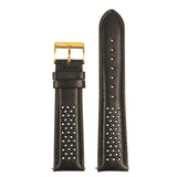 Perforated Rally Strap w/ Yellow Gold Buckle - Quick Release