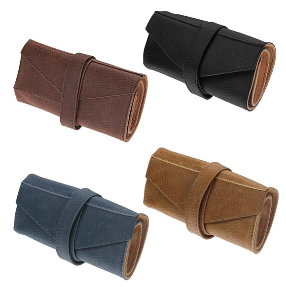 DASSARI Vintage Leather Watch Roll